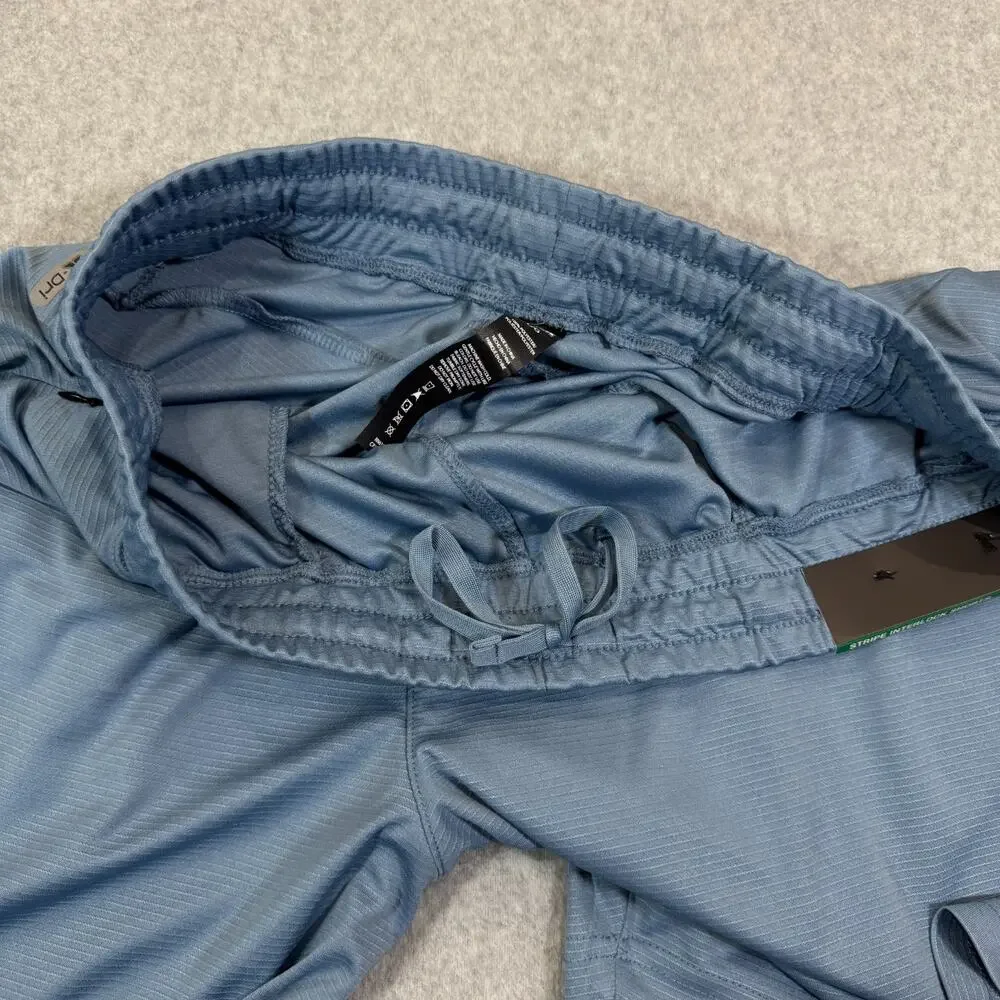 RBX Men's Athletic Shorts Large L Slate Blue Interlock Stripe Zip Pockets 8